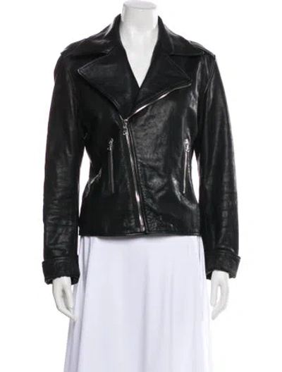 Pre-owned Rta Leather Biker Jacket In Black