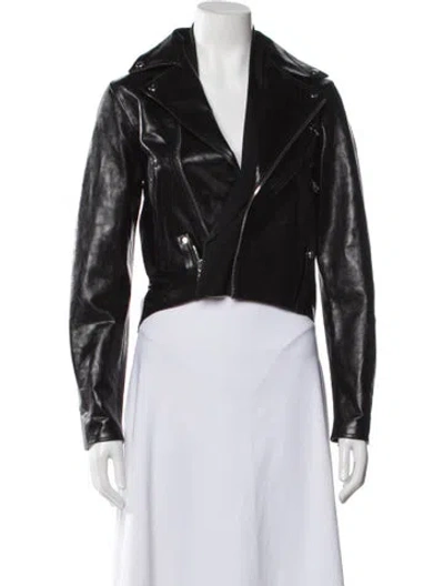 Pre-owned Rta Leather Biker Jacket In Black