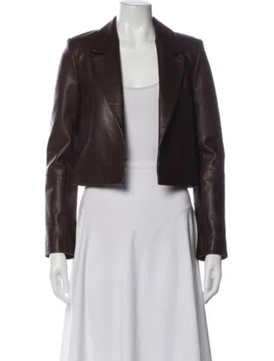 Pre-owned Rta Leather Biker Jacket In Brown