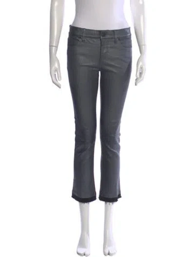 Pre-owned Rta Leather Flared Pants In Gray