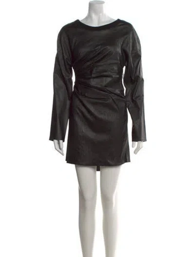 Pre-owned Rta Leather Mini Dress W/ Tags In Black