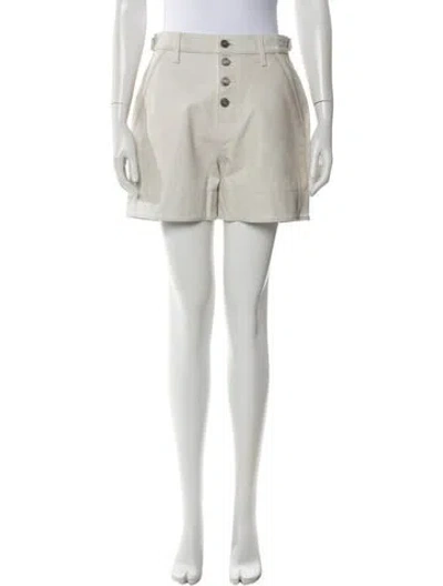 Pre-owned Rta Leather Mini Shorts In Neutral