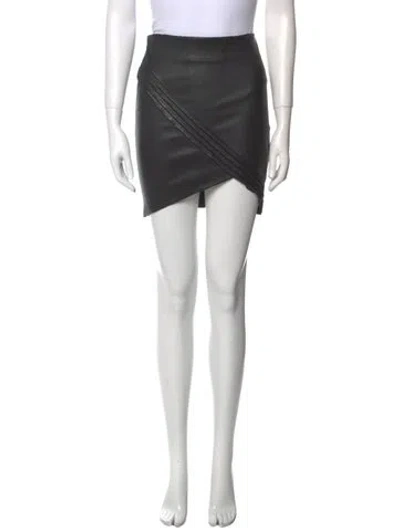 Pre-owned Rta Leather Mini Skirt In Black