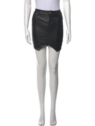 Pre-owned Rta Leather Mini Skirt In Black