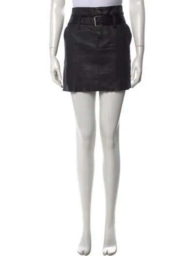Pre-owned Rta Leather Mini Skirt In Black