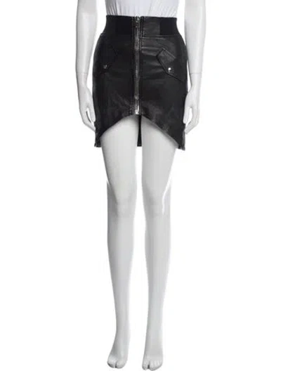 Pre-owned Rta Leather Mini Skirt In Multi