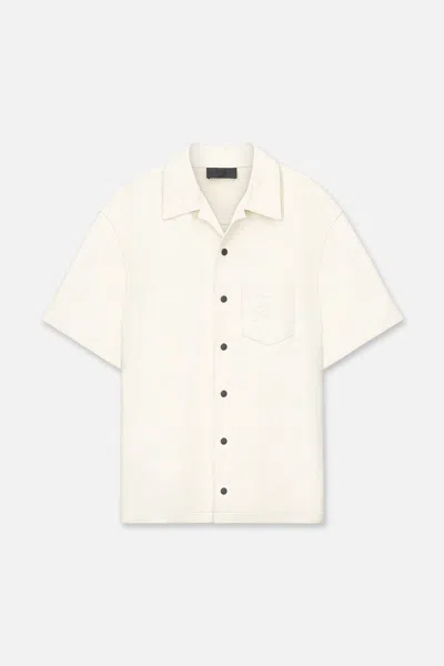 Rta Leather Short Sleeve Shirt In White