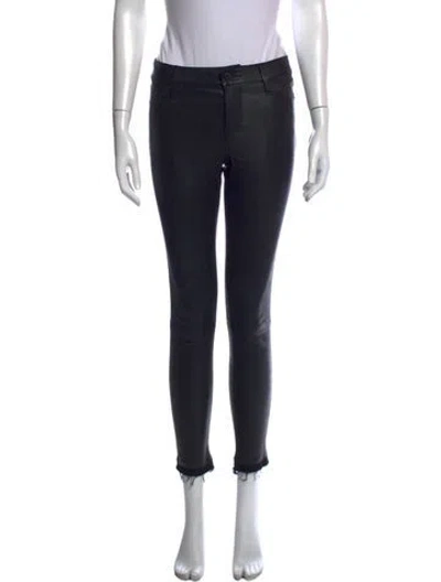 Pre-owned Rta Leather Skinny Leg Pants In Black
