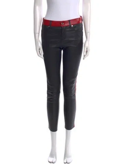 Pre-owned Rta Leather Skinny Leg Pants In Multi