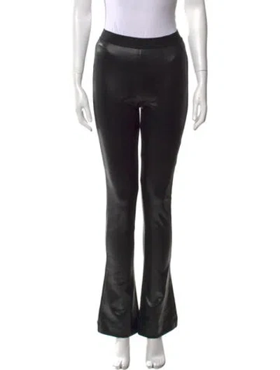 Pre-owned Rta Leather Straight Leg Pants In Black