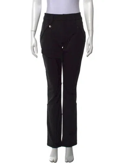 Pre-owned Rta Leather Straight Leg Pants In Black