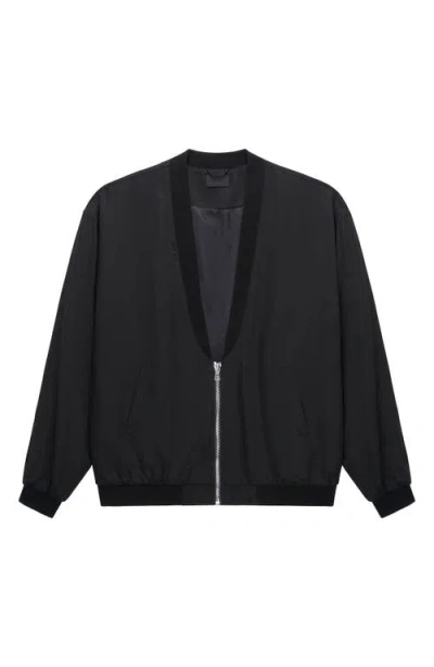 Rta Leonard Flag Graphic Bomber Jacket In Gray