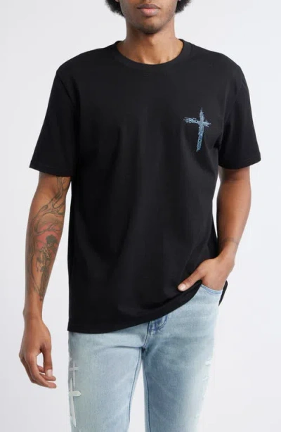 Rta Liam Black Circuit Cross Graphic T-shirt