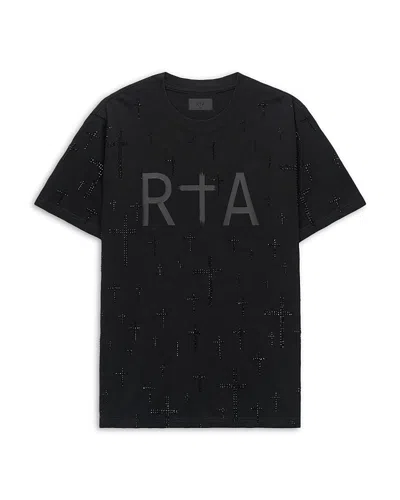 RTA RTA LIAM BLACK CRYSTAL LOGO TEE