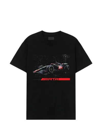 Rta Liam Logo T-shirt In Animal Print