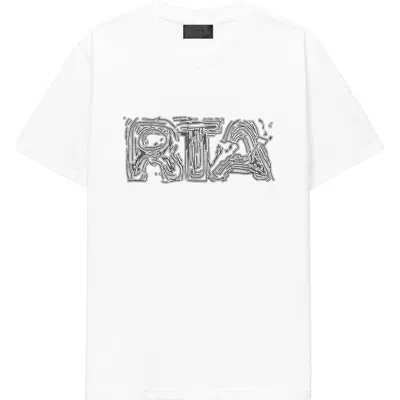 Rta Liam Topographic Graphic T-shirt In White