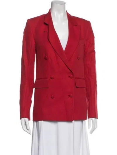Pre-owned Rta Linen Blazer In Red
