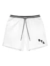 Rta Logo-embroidered Drawstring Shorts In White