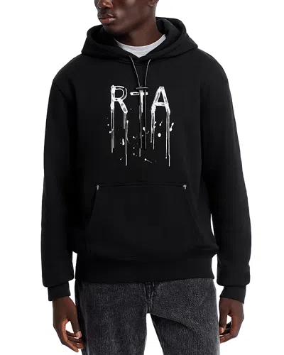 Rta Logo Graphic Hoodie In Black Water