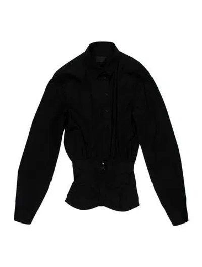 Pre-owned Rta Long Sleeve Button-up Top In Black