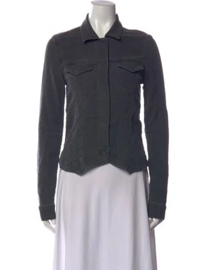 Pre-owned Rta Long Sleeve Button-up Top In Grey