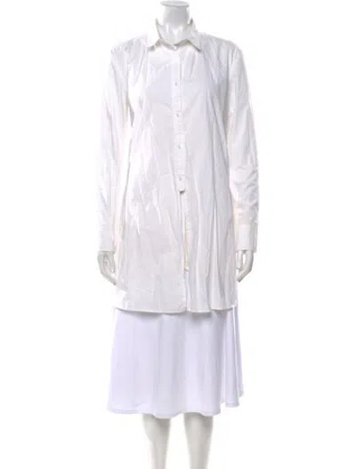 Pre-owned Rta Long Sleeve Button-up Top In White