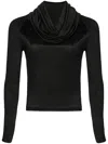 Rta Long-sleeve Hooded Jersey Top In Black