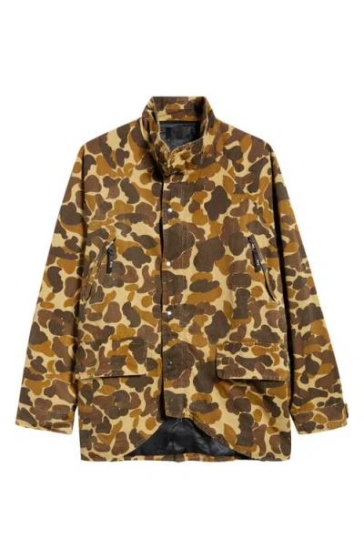 Rta Lorenzo Oversize Military Camo Jacket In Brown