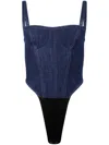 Rta Lourenço Sleeveless Bodysuit In Blue