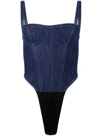 Rta Lourenço Sleeveless Bodysuit In Blue