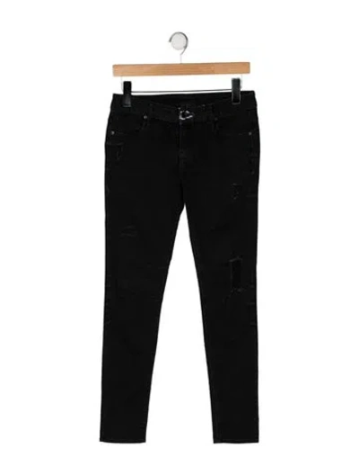 Pre-owned Rta Low-rise Skinny Leg Jeans In Black