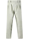 Rta Manollo Pleated Tapered Trousers In Green