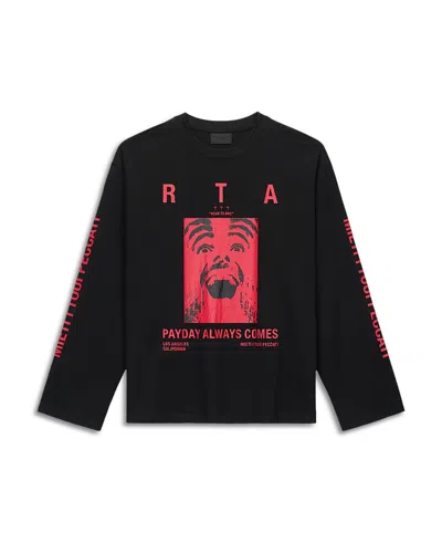 Rta Marceau Oversized Fit Long Sleeve Tee In Black