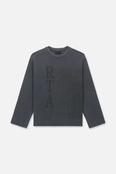 Rta Marceau Oversized Ls Tee In Gray