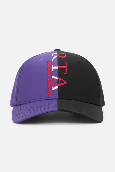 Rta Mars Baseball Hat In Black Deep Purple Combo