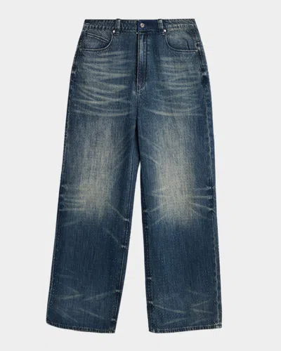 Rta Men & Apos;s Franco Studded Wide-leg Jeans In Blue