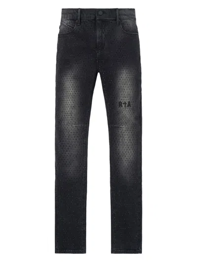 Rta Men's Bryant Crystal-embellished Skinny-fit Jeans In Black