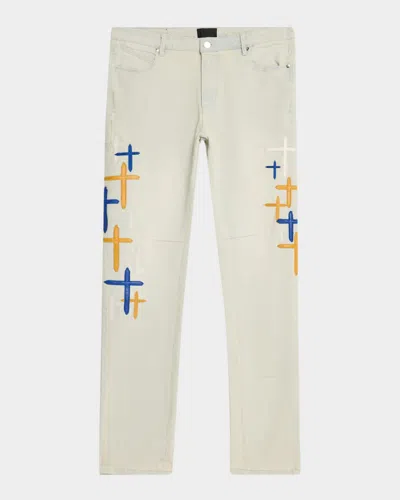Rta Men's Bryant Embroidered Skinny Jeans