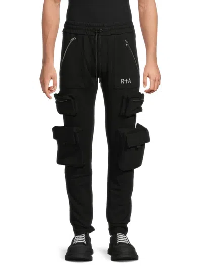 Rta Men's Cargo Tapered Pants In Black