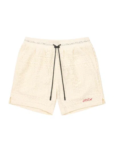 Rta Men's Chaparral Clyde Cotton Crochet Shorts In Neutral