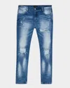 Rta Men's Clayton Distressed Jeans In Blue