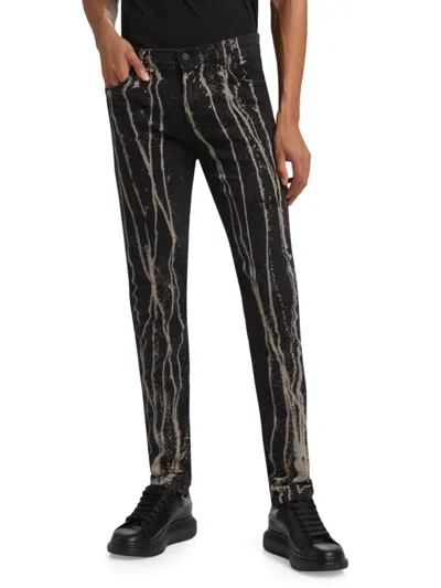 Rta Men's Clayton Faded Paint Skinny Jeans In Faded Black Paint