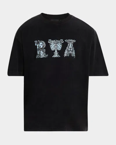 Rta Men's Colin Illuminated Logo T-shirt In Spirit Bl Illuminatd