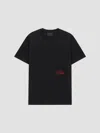 Rta Liam Script Short Sleeve Cotton Tee In Black