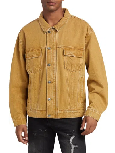 Rta Men's Danny Vintage Denim Jacket In Vintage Khaki