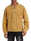 Rta Men's Danny Vintage Denim Jacket In Yellow