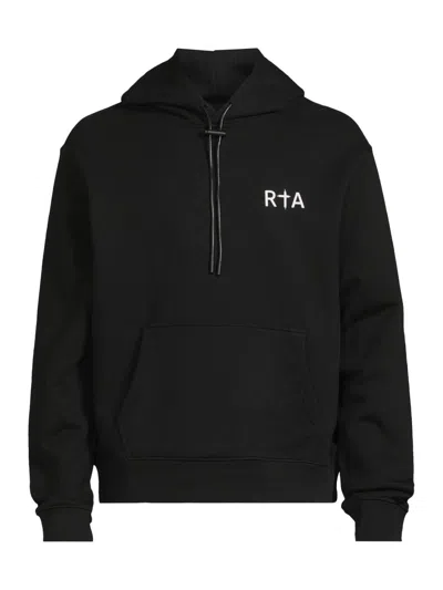 Rta Men's Dion Cross Cotton Hoodie In Black