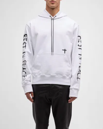 Rta Men's Dion R. I.p. Hoodie In White Rest In Peace