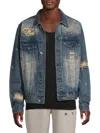 Rta Men's Distressed Denim Jacket