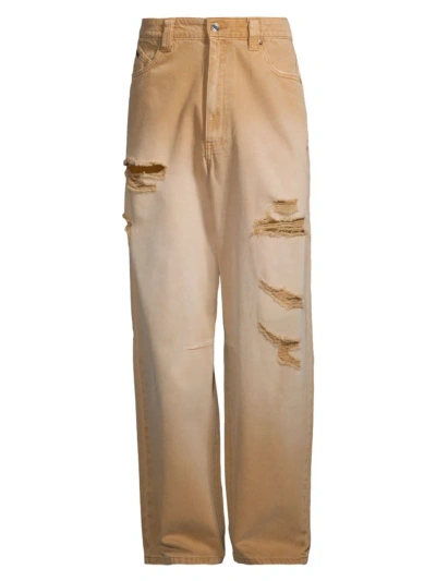 Rta Men's Distressed Wide-leg Jeans In Distressed Savanna